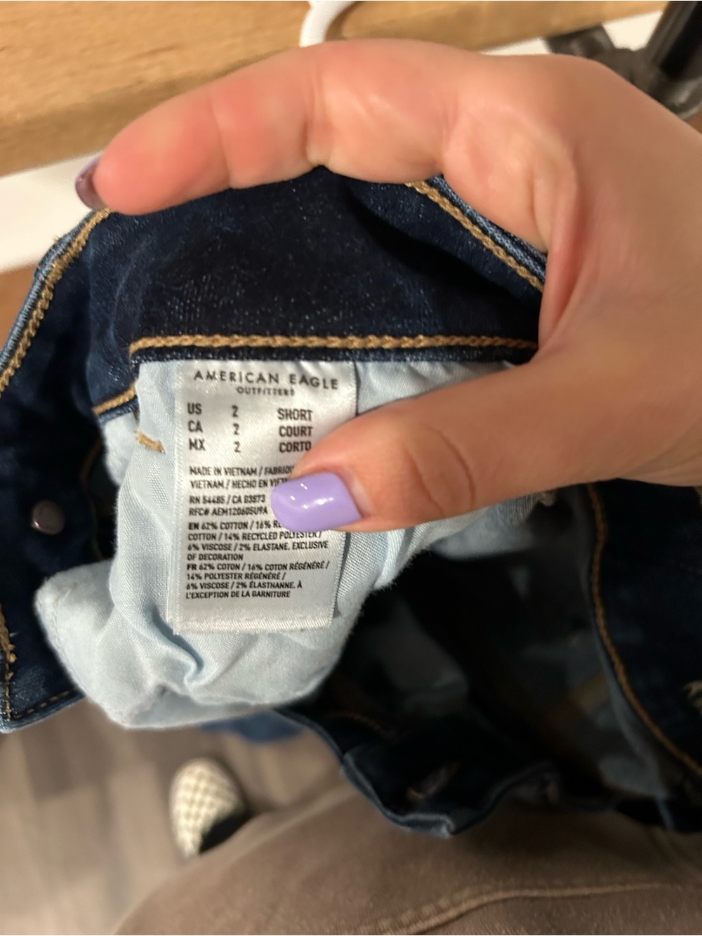 American Eagle Outfitters Dark Blue High-Rise Women’s Jeans